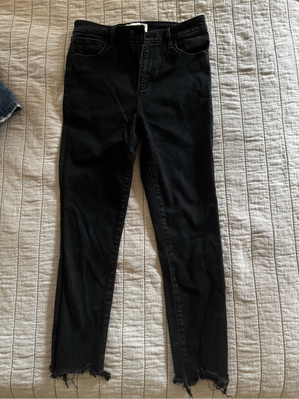 Abercrombie & Fitch The Super Skinny Ankle  High Rise Black Jeans